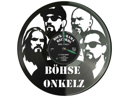 Böhse Onkelz Winyl Zegar Ścienny Płyta Winylowa Unikalna Dekoracja Dla Fanów Muzyki Prezent Upominek Gift EVEVO Z0090