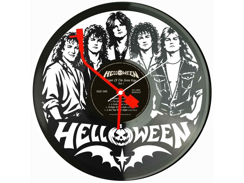 Helloween Niemcy Winyl Zegar Ścienny Płyta Winylowa Unikalna Dekoracja Dla Fanów Muzyki Prezent Upominek Gift EVEVO Z0092