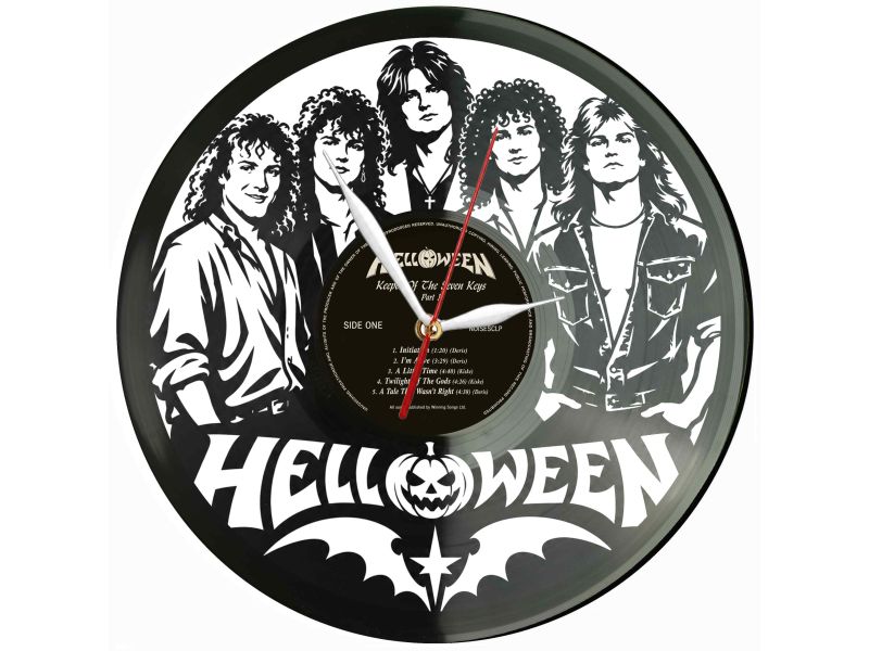 Helloween Niemcy Winyl Zegar Ścienny Płyta Winylowa Unikalna Dekoracja Dla Fanów Muzyki Prezent Upominek Gift EVEVO Z0092