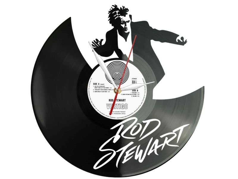 Rod Stewart Winyl Zegar Ścienny Płyta Winylowa Unikalna Dekoracja Dla Fanów Muzyki Prezent Upominek Gift EVEVO Z0093