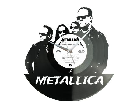Metallica Rock Band Winyl Zegar Ścienny Płyta Winylowa Unikalna Dekoracja Dla Fanów Muzyki Prezent Upominek Gift EVEVO Z0094