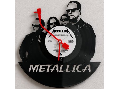 Metallica Rock Band Winyl Zegar Ścienny Płyta Winylowa Unikalna Dekoracja Dla Fanów Muzyki Prezent Upominek Gift EVEVO Z0094