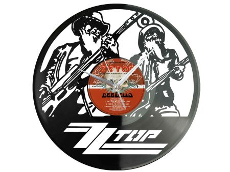 ZZ Top Winyl Zegar Ścienny Płyta Winylowa Unikalna Dekoracja Dla Fanów Muzyki Prezent Upominek Gift EVEVO Z0098