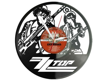 ZZ Top Winyl Zegar Ścienny Płyta Winylowa Unikalna Dekoracja Dla Fanów Muzyki Prezent Upominek Gift EVEVO Z0098