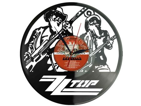 ZZ Top Winyl Zegar Ścienny Płyta Winylowa Unikalna Dekoracja Dla Fanów Muzyki Prezent Upominek Gift EVEVO Z0098