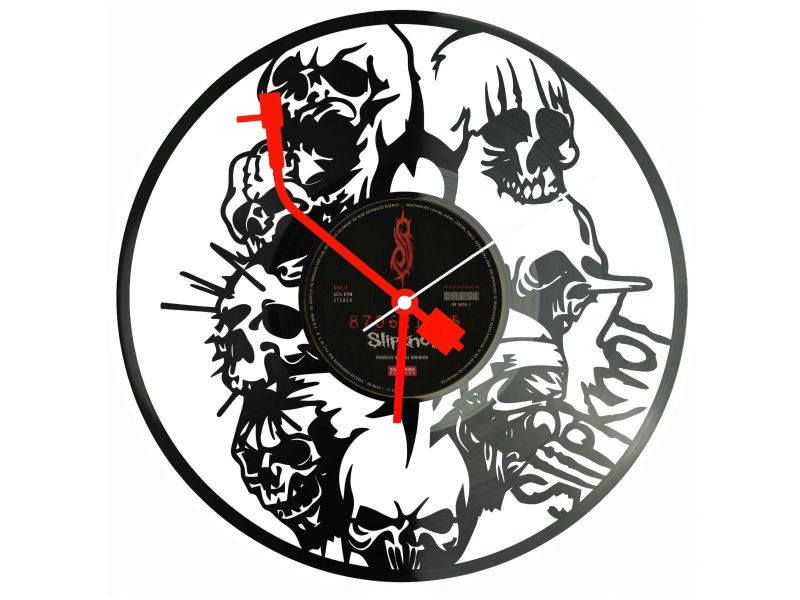 Slipknot Winyl Zegar Ścienny Płyta Winylowa Unikalna Dekoracja Dla Fanów Muzyki Prezent Upominek Gift EVEVO Z0100