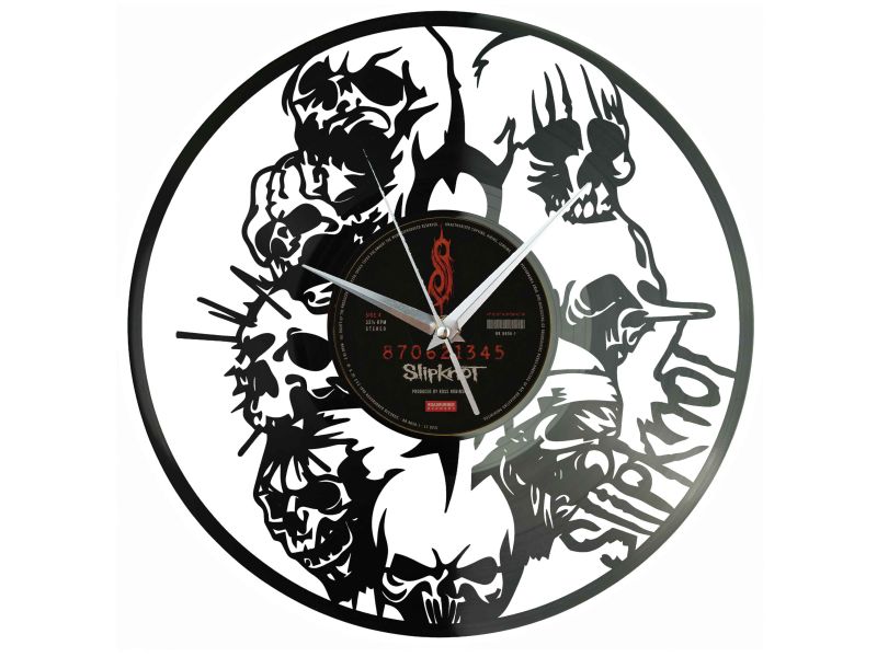 Slipknot Winyl Zegar Ścienny Płyta Winylowa Unikalna Dekoracja Dla Fanów Muzyki Prezent Upominek Gift EVEVO Z0100