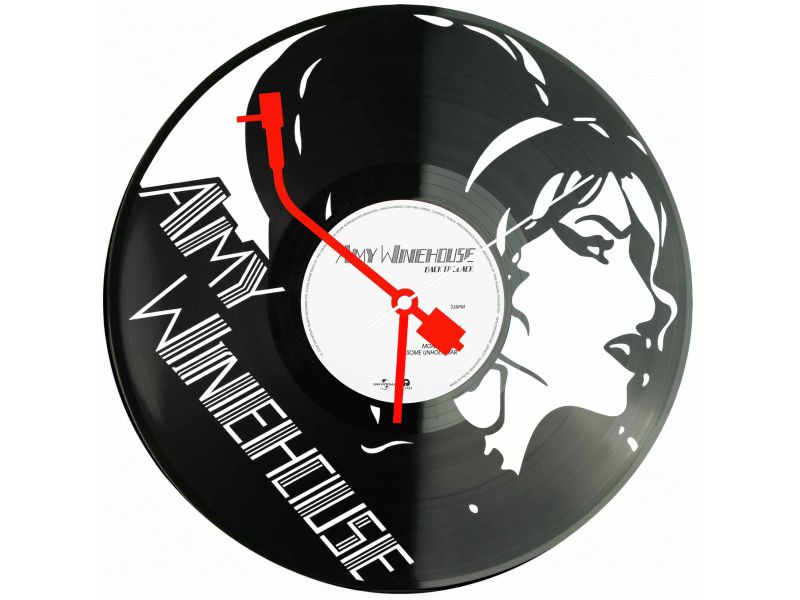Amy Winehouse Winyl Zegar Ścienny Płyta Winylowa Unikalna Dekoracja Dla Fanów Muzyki Prezent Upominek Gift EVEVO Z0102