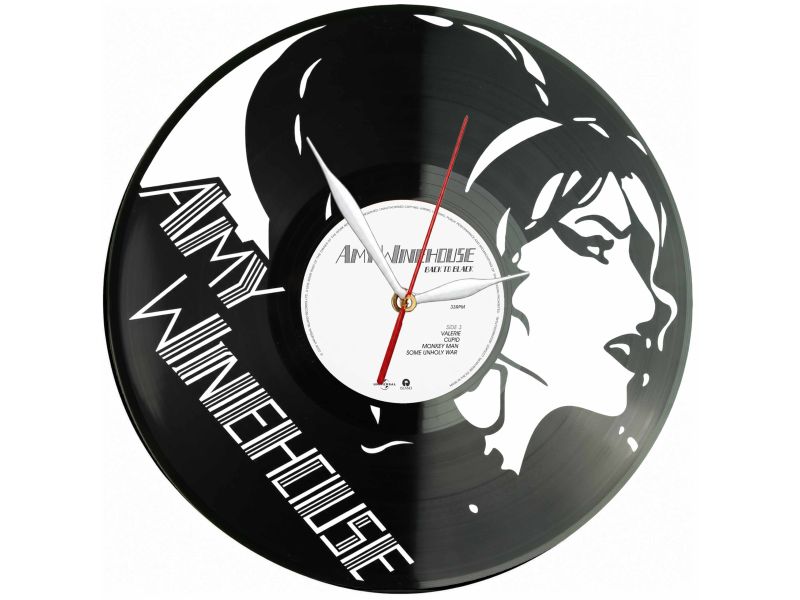 Amy Winehouse Winyl Zegar Ścienny Płyta Winylowa Unikalna Dekoracja Dla Fanów Muzyki Prezent Upominek Gift EVEVO Z0102