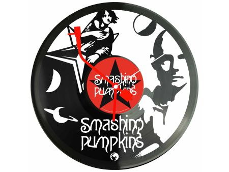 Smashing Pumpkins Winyl Zegar Ścienny Płyta Winylowa Unikalna Dekoracja Dla Fanów Muzyki Prezent Upominek Gift EVEVO Z0104