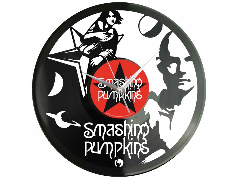 Smashing Pumpkins Winyl Zegar Ścienny Płyta Winylowa Unikalna Dekoracja Dla Fanów Muzyki Prezent Upominek Gift EVEVO Z0104