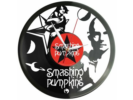 Smashing Pumpkins Winyl Zegar Ścienny Płyta Winylowa Unikalna Dekoracja Dla Fanów Muzyki Prezent Upominek Gift EVEVO Z0104