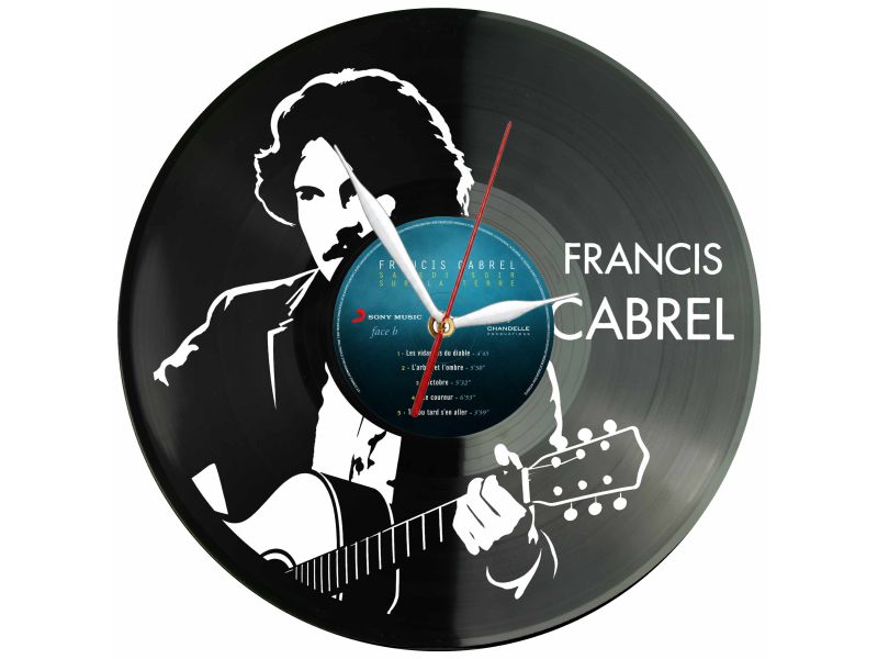 Francis Cabrel Winyl Zegar Ścienny Płyta Winylowa Unikalna Dekoracja Dla Fanów Muzyki Prezent Upominek Gift EVEVO Z0105