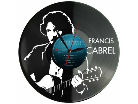 Francis Cabrel Winyl Zegar Ścienny Płyta Winylowa Unikalna Dekoracja Dla Fanów Muzyki Prezent Upominek Gift EVEVO Z0105