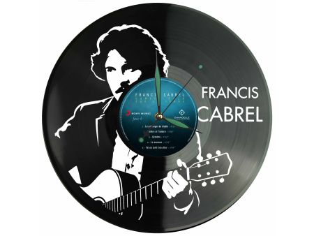 Francis Cabrel Winyl Zegar Ścienny Płyta Winylowa Unikalna Dekoracja Dla Fanów Muzyki Prezent Upominek Gift EVEVO Z0105