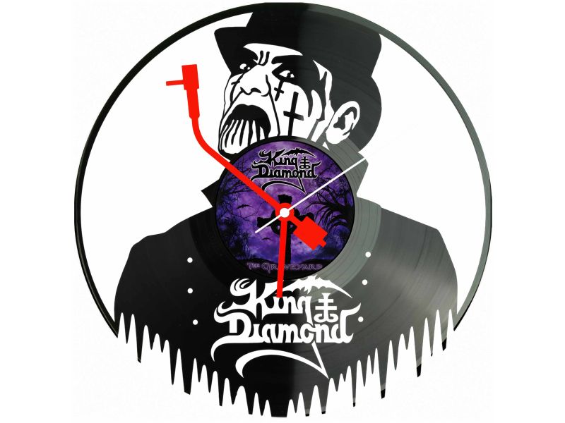 King Diamond Winyl Zegar Ścienny Płyta Winylowa Unikalna Dekoracja Dla Fanów Muzyki Prezent Upominek Gift EVEVO Z0109
