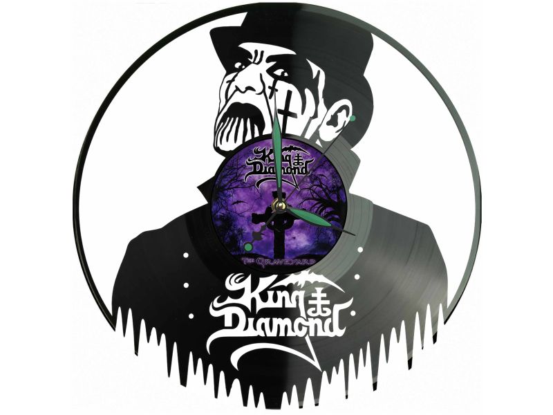 King Diamond Winyl Zegar Ścienny Płyta Winylowa Unikalna Dekoracja Dla Fanów Muzyki Prezent Upominek Gift EVEVO Z0109
