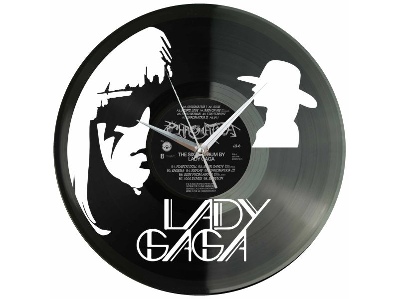 Lady Gaga Winyl Zegar Ścienny Płyta Winylowa Unikalna Dekoracja Dla Fanów Muzyki Prezent Upominek Gift EVEVO Z0110