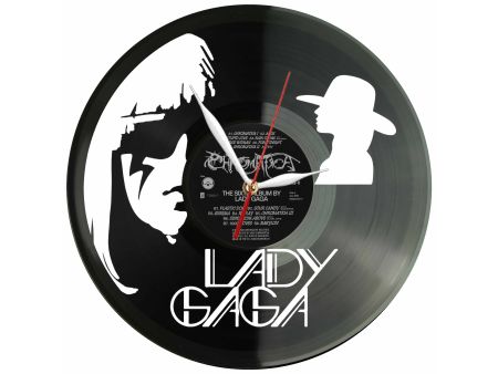 Lady Gaga Winyl Zegar Ścienny Płyta Winylowa Unikalna Dekoracja Dla Fanów Muzyki Prezent Upominek Gift EVEVO Z0110