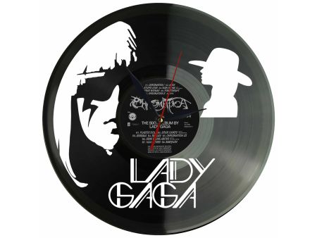 Lady Gaga Winyl Zegar Ścienny Płyta Winylowa Unikalna Dekoracja Dla Fanów Muzyki Prezent Upominek Gift EVEVO Z0110