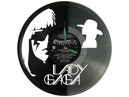 Lady Gaga Winyl Zegar Ścienny Płyta Winylowa Unikalna Dekoracja Dla Fanów Muzyki Prezent Upominek Gift EVEVO Z0110
