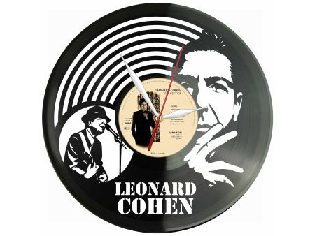 Leonard Cohen Winyl Zegar Ścienny Płyta Winylowa Unikalna Dekoracja Dla Fanów Muzyki Prezent Upominek Gift EVEVO Z0111