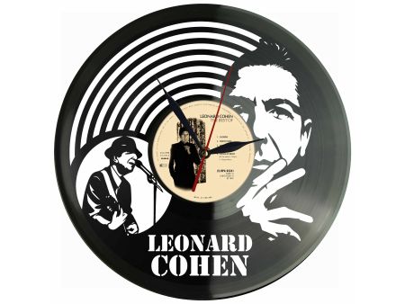 Leonard Cohen Winyl Zegar Ścienny Płyta Winylowa Unikalna Dekoracja Dla Fanów Muzyki Prezent Upominek Gift EVEVO Z0111