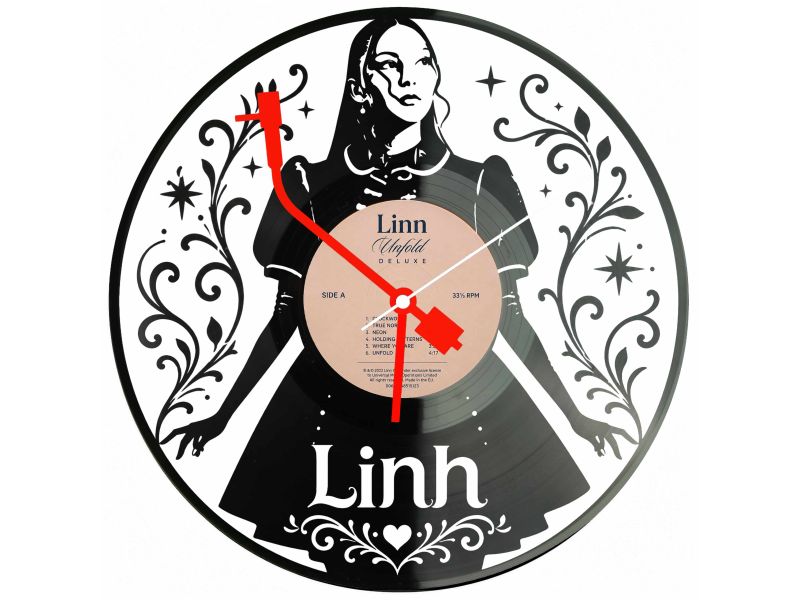 Linh Winyl Zegar Ścienny Płyta Winylowa Unikalna Dekoracja Dla Fanów Muzyki Prezent Upominek Gift EVEVO Z0112