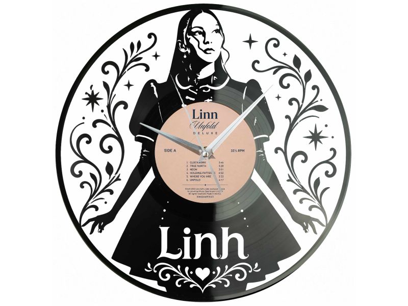 Linh Winyl Zegar Ścienny Płyta Winylowa Unikalna Dekoracja Dla Fanów Muzyki Prezent Upominek Gift EVEVO Z0112