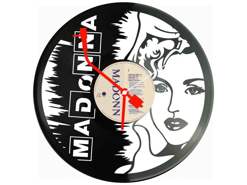 Madonna Winyl Zegar Ścienny Płyta Winylowa Unikalna Dekoracja Dla Fanów Muzyki Prezent Upominek Gift EVEVO Z0113