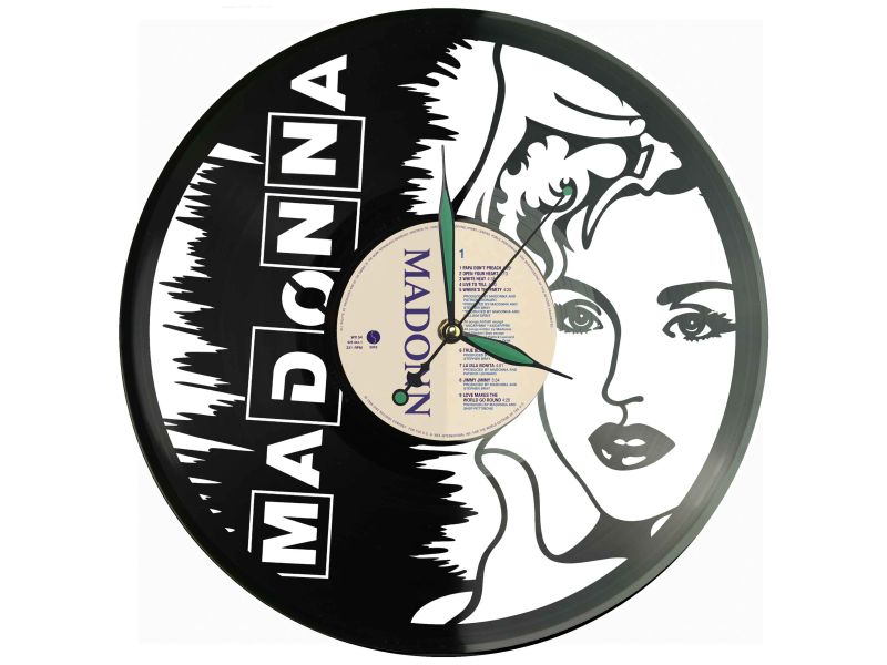 Madonna Winyl Zegar Ścienny Płyta Winylowa Unikalna Dekoracja Dla Fanów Muzyki Prezent Upominek Gift EVEVO Z0113