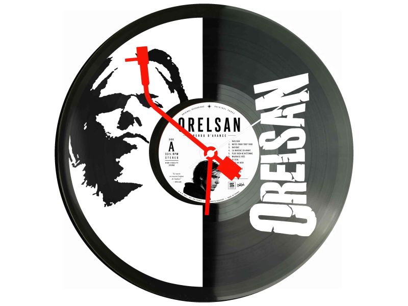 OrelSan Winyl Zegar Ścienny Płyta Winylowa Unikalna Dekoracja Dla Fanów Muzyki Prezent Upominek Gift EVEVO Z0116