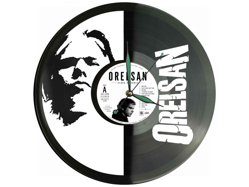 OrelSan Winyl Zegar Ścienny Płyta Winylowa Unikalna Dekoracja Dla Fanów Muzyki Prezent Upominek Gift EVEVO Z0116