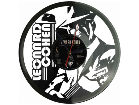 Leonard Cohen Winyl Zegar Ścienny Płyta Winylowa Unikalna Dekoracja Dla Fanów Muzyki Prezent Upominek Gift EVEVO Z0117