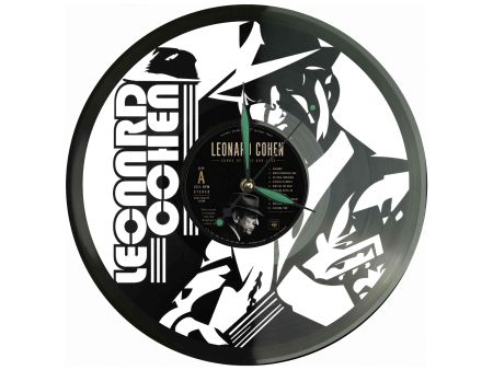 Leonard Cohen Winyl Zegar Ścienny Płyta Winylowa Unikalna Dekoracja Dla Fanów Muzyki Prezent Upominek Gift EVEVO Z0117