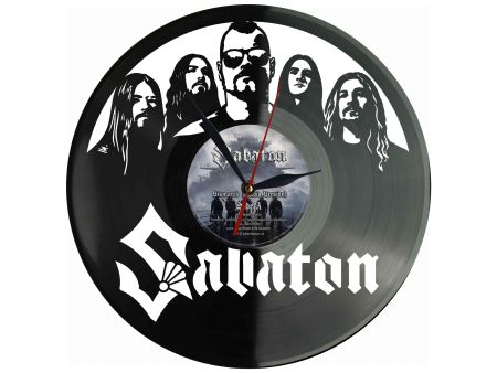 Sabaton Winyl Zegar Ścienny Płyta Winylowa Unikalna Dekoracja Dla Fanów Muzyki Prezent Upominek Gift EVEVO Z0119