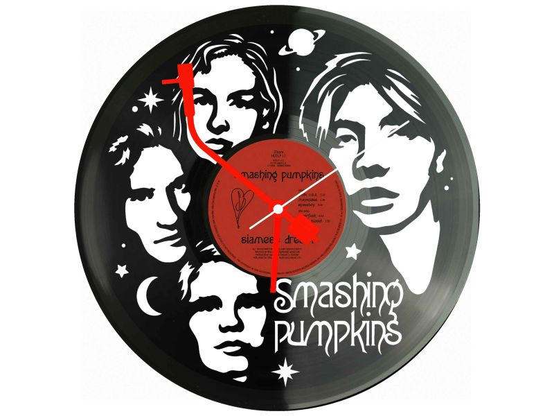 Smashing Pumpkins Winyl Zegar Ścienny Płyta Winylowa Unikalna Dekoracja Dla Fanów Muzyki Prezent Upominek Gift EVEVO Z0121