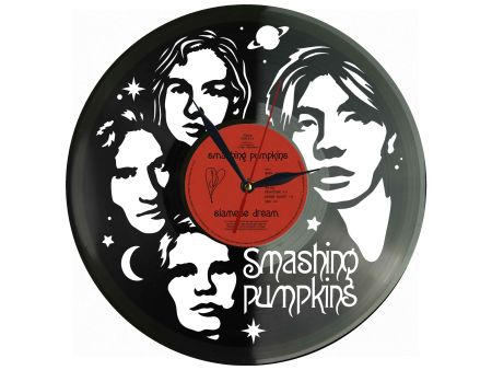 Smashing Pumpkins Winyl Zegar Ścienny Płyta Winylowa Unikalna Dekoracja Dla Fanów Muzyki Prezent Upominek Gift EVEVO Z0121