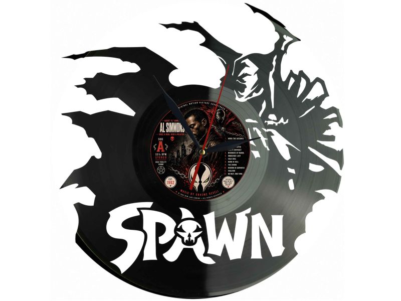 Spawn Winyl Zegar Ścienny Płyta Winylowa Unikalna Dekoracja Dla Fanów Muzyki Prezent Upominek Gift EVEVO Z0122