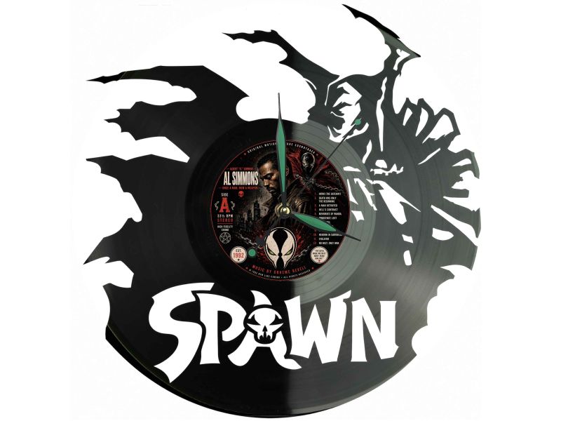 Spawn Winyl Zegar Ścienny Płyta Winylowa Unikalna Dekoracja Dla Fanów Muzyki Prezent Upominek Gift EVEVO Z0122