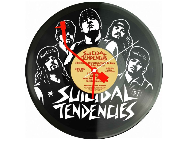 Suicidal Tendencies Winyl Zegar Ścienny Płyta Winylowa Unikalna Dekoracja Dla Fanów Muzyki Prezent Upominek Gift EVEVO Z0124