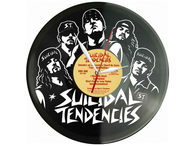 Suicidal Tendencies Winyl Zegar Ścienny Płyta Winylowa Unikalna Dekoracja Dla Fanów Muzyki Prezent Upominek Gift EVEVO Z0124