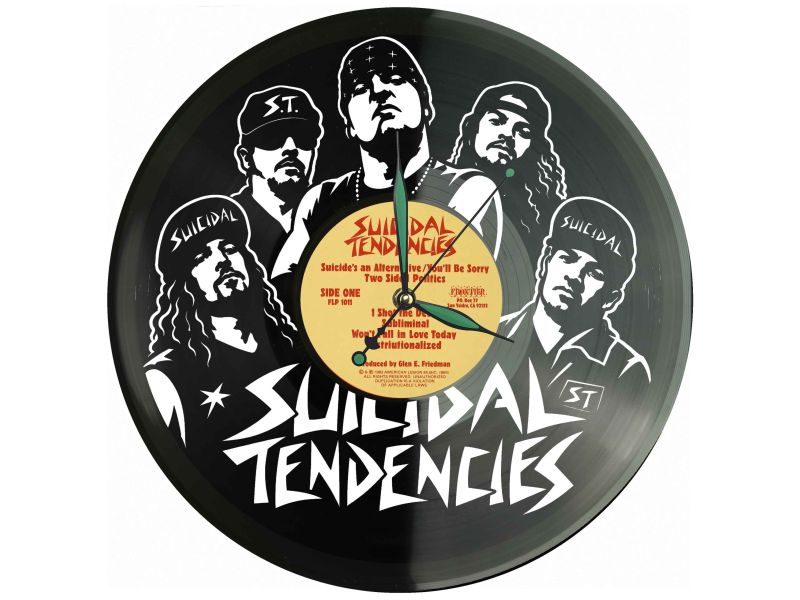 Suicidal Tendencies Winyl Zegar Ścienny Płyta Winylowa Unikalna Dekoracja Dla Fanów Muzyki Prezent Upominek Gift EVEVO Z0124