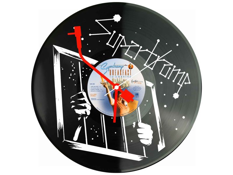 Supertramp Winyl Zegar Ścienny Płyta Winylowa Unikalna Dekoracja Dla Fanów Muzyki Prezent Upominek Gift EVEVO Z0125
