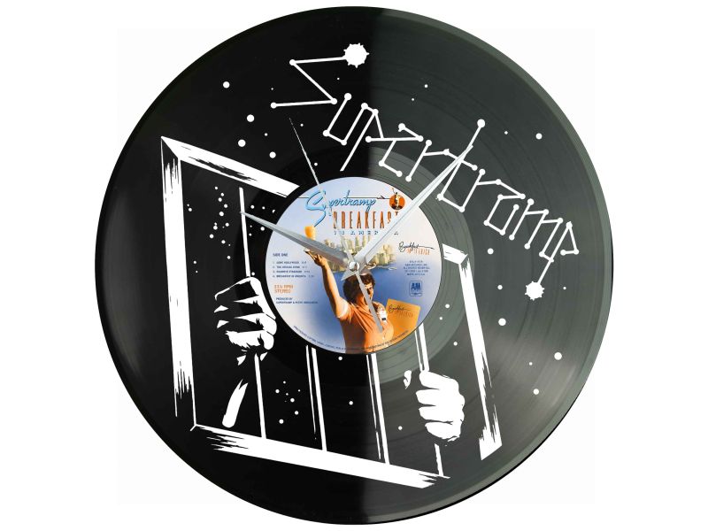 Supertramp Winyl Zegar Ścienny Płyta Winylowa Unikalna Dekoracja Dla Fanów Muzyki Prezent Upominek Gift EVEVO Z0125