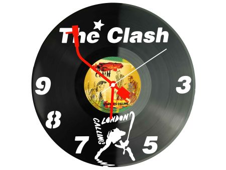The Clash Winyl Zegar Ścienny Płyta Winylowa Unikalna Dekoracja Dla Fanów Muzyki Prezent Upominek Gift EVEVO Z0126