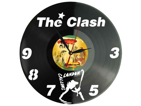 The Clash Winyl Zegar Ścienny Płyta Winylowa Unikalna Dekoracja Dla Fanów Muzyki Prezent Upominek Gift EVEVO Z0126
