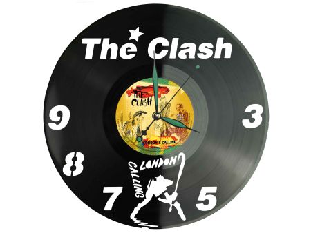 The Clash Winyl Zegar Ścienny Płyta Winylowa Unikalna Dekoracja Dla Fanów Muzyki Prezent Upominek Gift EVEVO Z0126