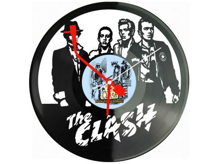 The Clash Winyl Zegar Ścienny Płyta Winylowa Unikalna Dekoracja Dla Fanów Muzyki Prezent Upominek Gift EVEVO Z0129