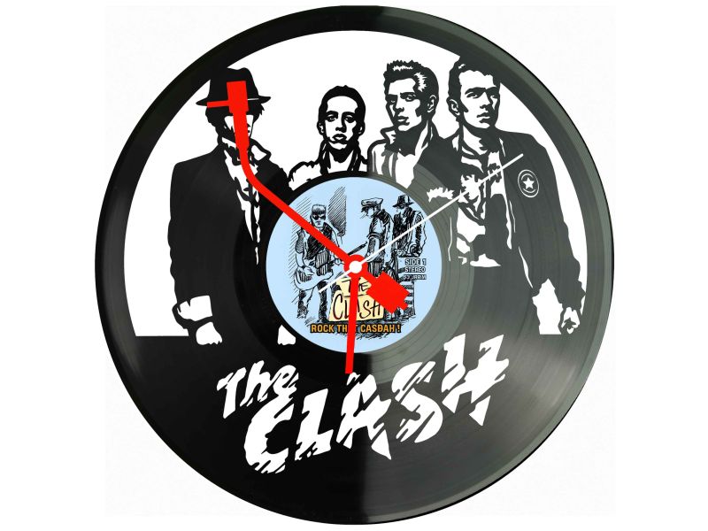 The Clash Winyl Zegar Ścienny Płyta Winylowa Unikalna Dekoracja Dla Fanów Muzyki Prezent Upominek Gift EVEVO Z0129